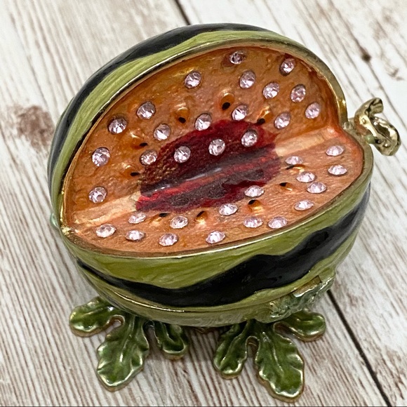 Artform Slice Watermelon Fruit Enamel Trinket - Picture 4 of 11